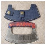 Damascus Ule Knife w/ Sheath