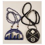 (2) Denver Nugget Beaded Native Necklaces