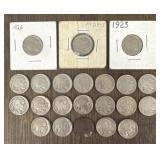 (22) Assorted Buffalo Nickels