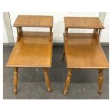(2) Matching MCM End Tables