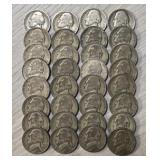 (32) U.S. Silver War Nickels