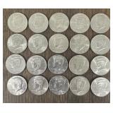 (20) US Kennedy Half Dollars