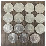 (15) US Kennedy Half Dollars