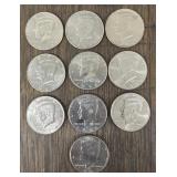 (10) US Kennedy Half Dollars