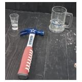 Dallas Cowboys Beer Mug & Shot Glass/Hammer