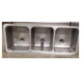 3-Compartment Metal Sink