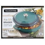 New Tramontina 4qt Cast Iron Braiser