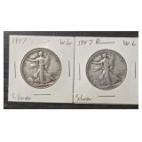 1947-P & 1947-D Walking Liberty Half Dollars