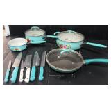 Pioneer Woman Pots & Lids & Knife Set