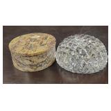 Stone Trinket Dish & Glass Paperweight