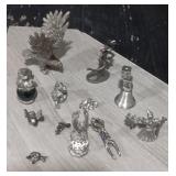 Variety of Pewter Figurines