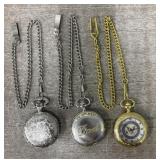 (3) Different Pocket Watches