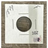 1899 U.S. Dime