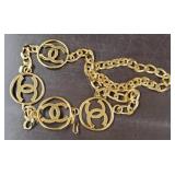 Chanel Four Logo Gold Toned Fashion Belt