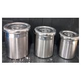 (3) Stainless Steel Canisters