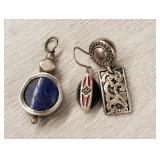 Sterling Pendant & (2) Earrings