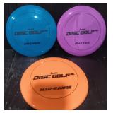 (3) Franklin Disc Golf Disc w/ Bag