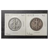1935-S & 1936-P Walking Liberty Half Dollars