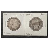 1909-O & 1909-P Barber Half Dollars