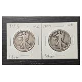 1917-S & 1919-S Walking Liberty Half Dollars