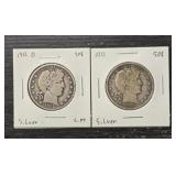 1912-D & 1912-P Barber Half Dollars
