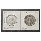 1927-S & 1920-S Walking Liberty Half Dollars