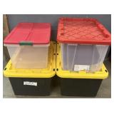(4) Variety of Totes w/ Lids