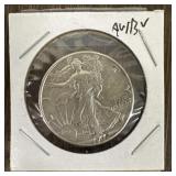 1942 D Standing Liberty Silver Half Dollar