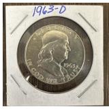 1963 Franklin Half Dollar 90% Silver