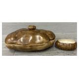 (2) Potato & Spud Shaped Dishes