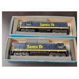 (2) HO Scale Santa Fe Train Engines
