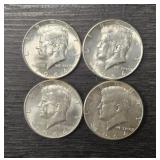 (4) 1964 Kennedy Silver Half Dollars #2