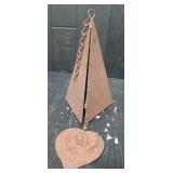 Mid Century Brutailst Iron Wind Chime