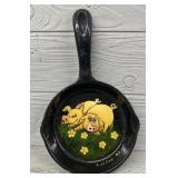 Vintage Hand Painted Wagner Cast Iron Skillet