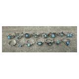 (15) Different Turquoise Stone Rings