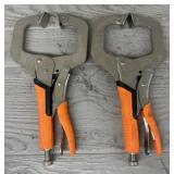 (2) C-Clamp Locking Plier Tools