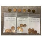 (21) Various Mixed Date Pennies