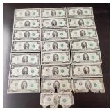 (22) $2 Bank Notes