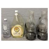 (2) Oil Lamps w/ Oil