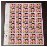 Sheet of Elvis Stamps