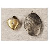 (2) Vintage Locket Pendants