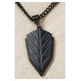 Stainless Steel Shield Pendant & Chain