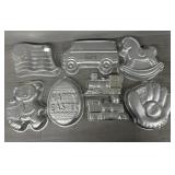 (8) Various Wilton Aluminum Cake Pans