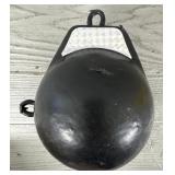 Cast Iron Downrigger Ball w/ Fin & Silver Flash