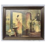 Framed Frederic Mizen 'The Love Letter' Print