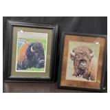 (2) Buffalo Framed Photos
