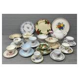 Assortment of Tea Cups w/ Saucers & More