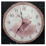 Vintage Slate Elk Wall Clock
