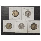 (5) Standing Liberty Quarters #1