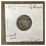 1872 Silver Half Dime *See Description